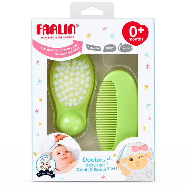 Farlin Baby Hair Comb & Brush Set