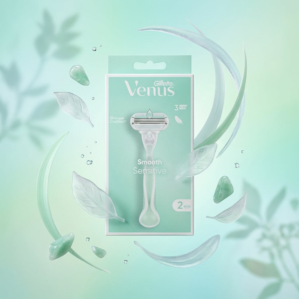 Gillette Venus Smooth Sensitive Women's Razor with 2 Razor Blades