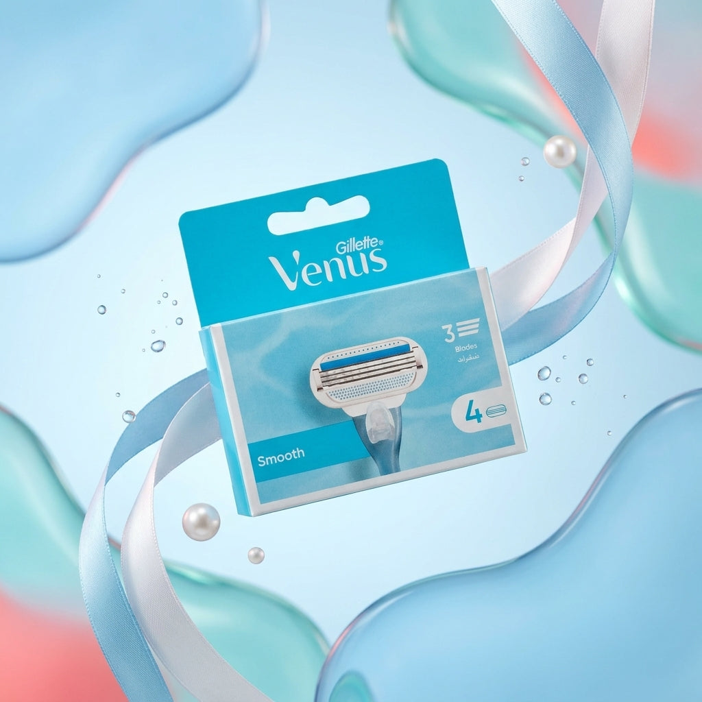 Gillette Venus Smooth Razor Blades for Women  (Refills Pack 4 pcs)
