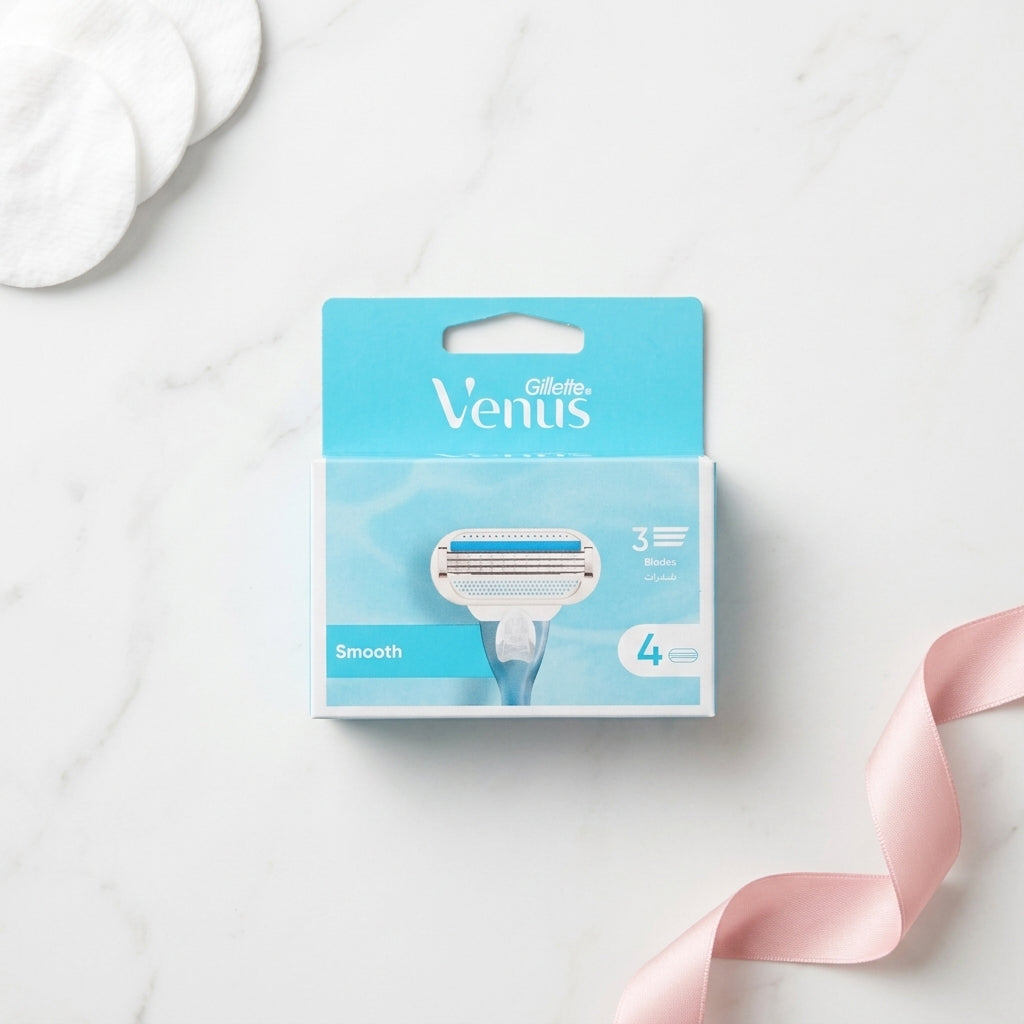Gillette Venus Smooth Razor Blades for Women  (Refills Pack 4 pcs)
