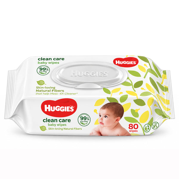 Huggies Clean Care Baby Wipes 80pcs