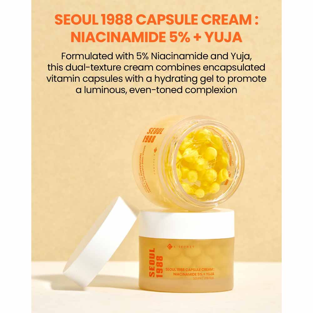 K-SECRET SEOUL 1988 Capsule Cream: Niacinamide 5% + Yuja