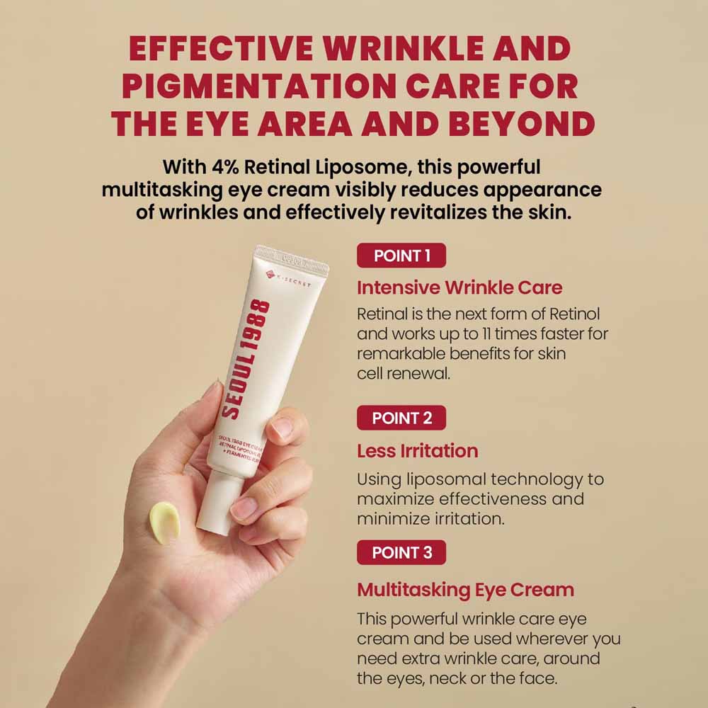 K-SECRET SEOUL 1988 Eye Cream : Retinal Liposome 4% + Fermented Bean