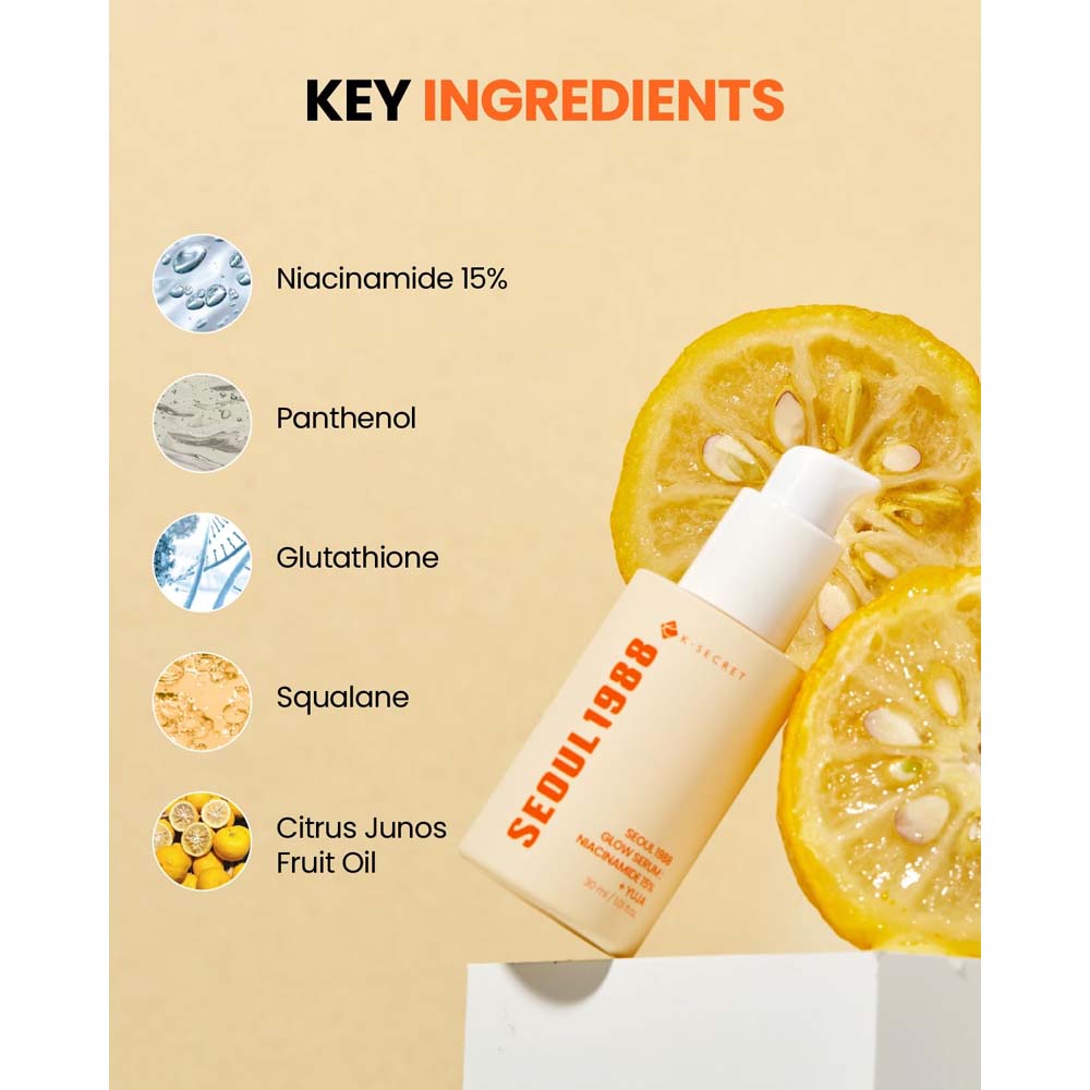 K-SECRET SEOUL 1988 Glow Serum: Niacinamide 15% + Yuja