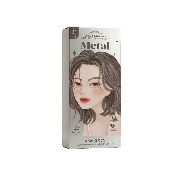 Kota Color Cream Hair Color Organic- Metal (Ash Grey)