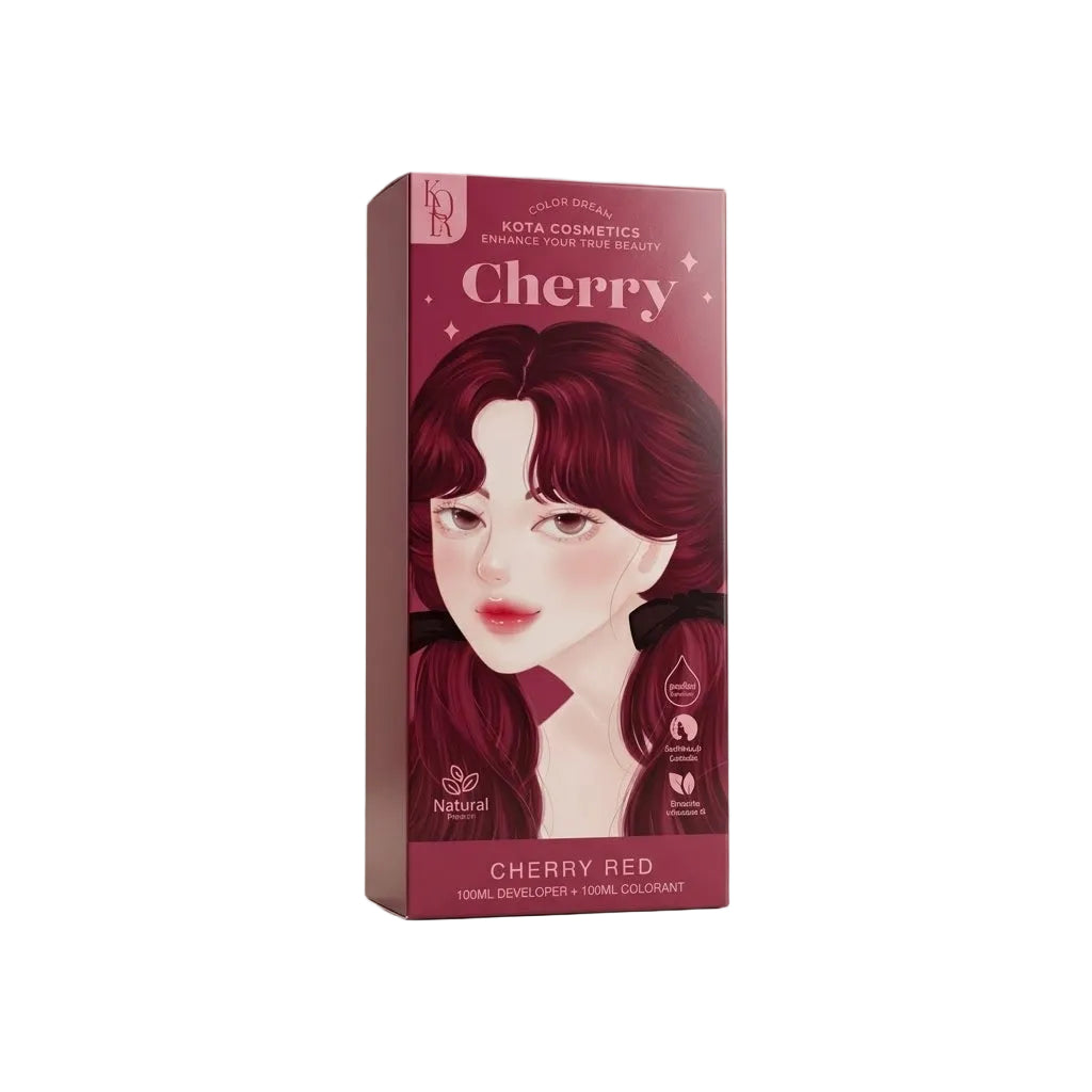Kota Color Cream Hair Color Organic- Cherry (Cherry Red)