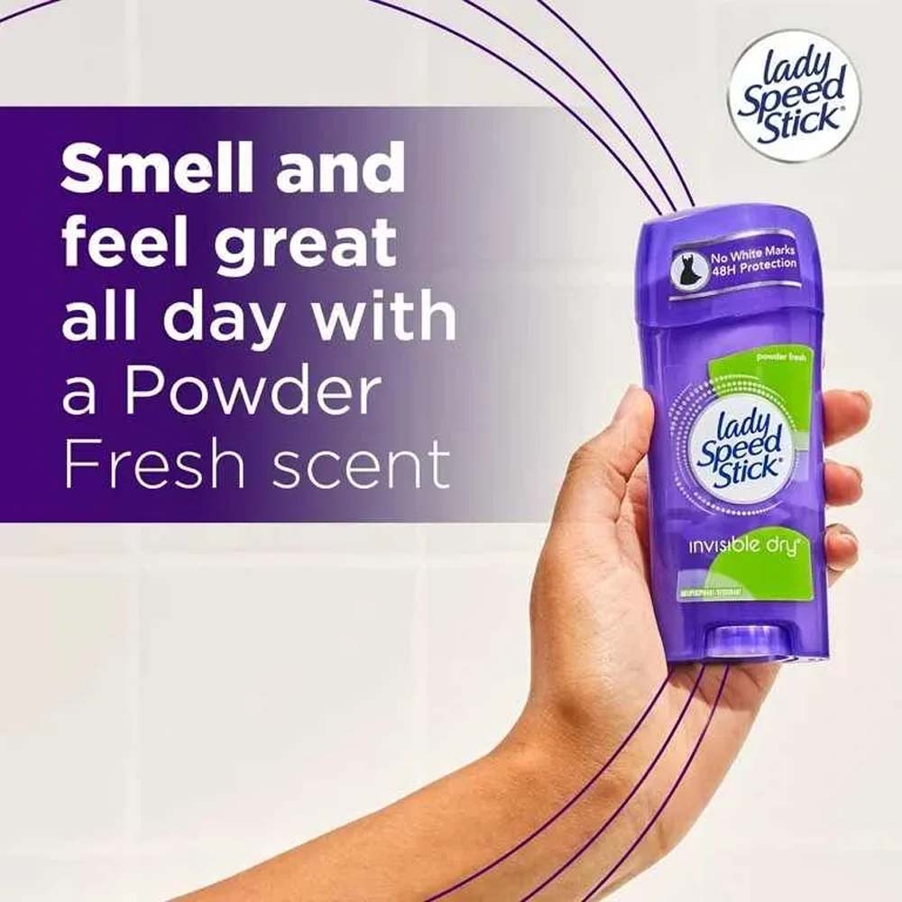 Lady Speed Stick Invisible Dry Anti Perspirant Deodorant 65g USA (Powder Fresh)