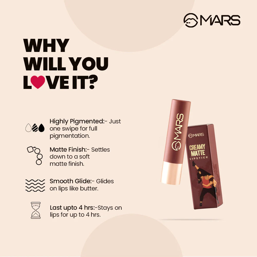 MARS Creamy Matte Long Lasting Lipstick