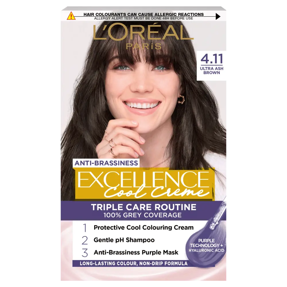 L'Oreal Paris Excellence Cool Creme Triple Care Color - 4.11 Ultra Ash Brown