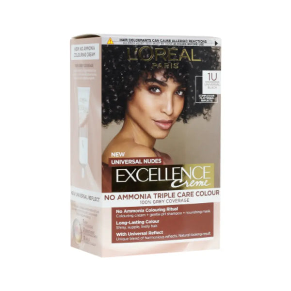 L'Oreal Paris Excellence No Ammonia Triple Care Hair Colour - 1U Universal Black