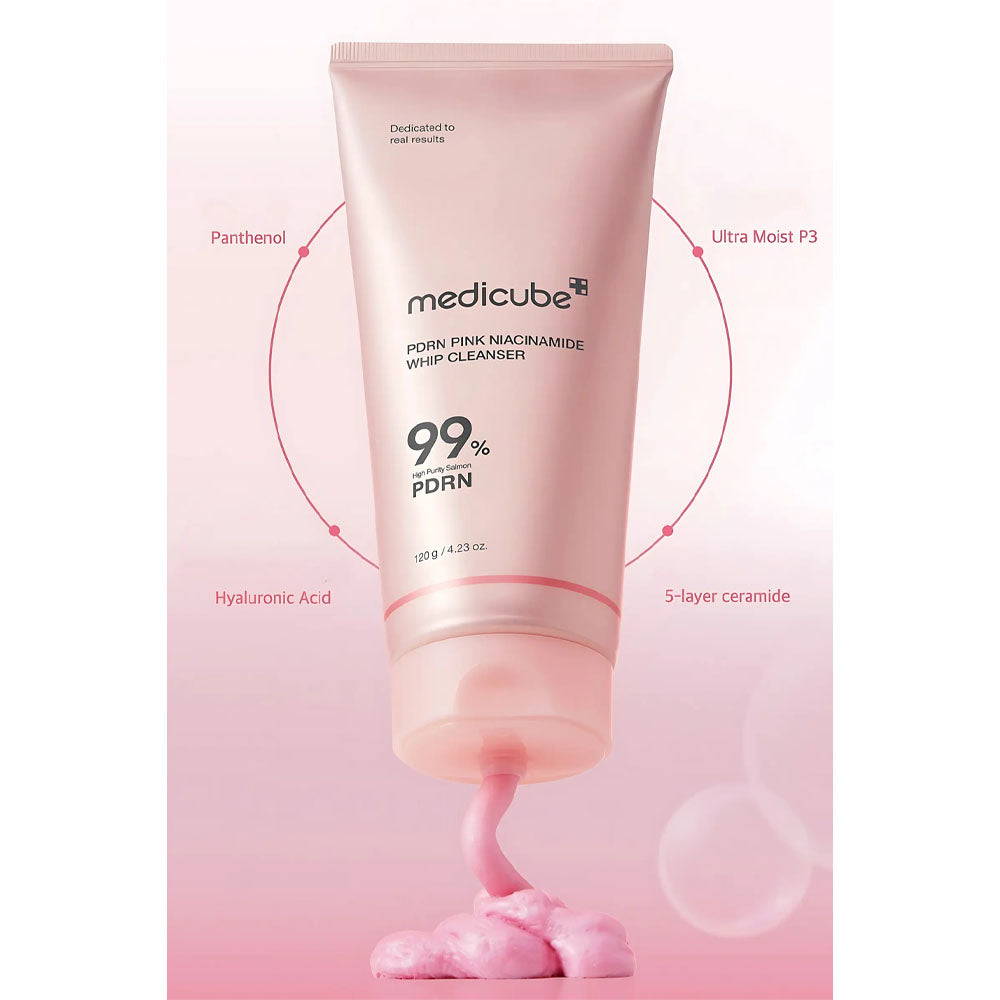Medicube PDRN Pink Niacinamide Whip Cleanser
