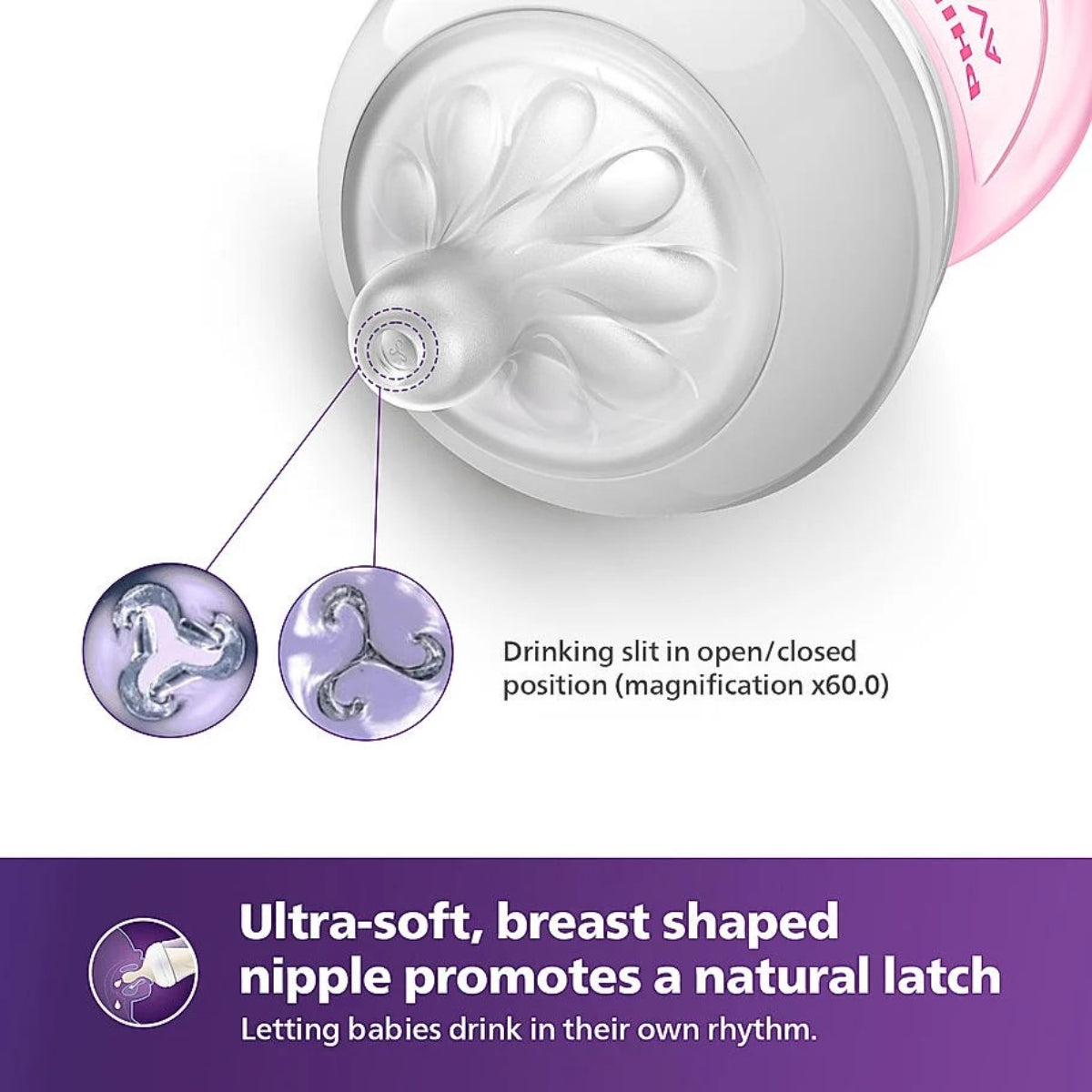 Philips Avent Natural Response Baby Bottles  (Medium Flow) (3-6m)