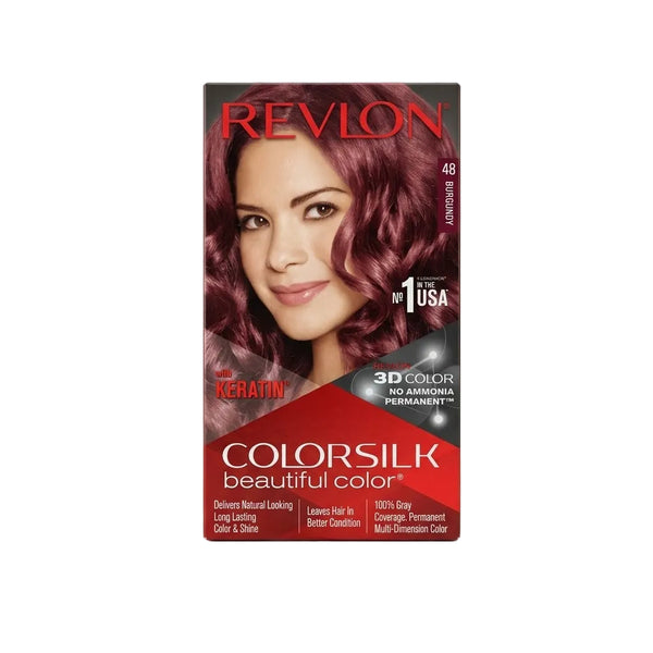 Revlon ColorSilk Beautiful Color Permanent Hair Dye- Burgundy (048)