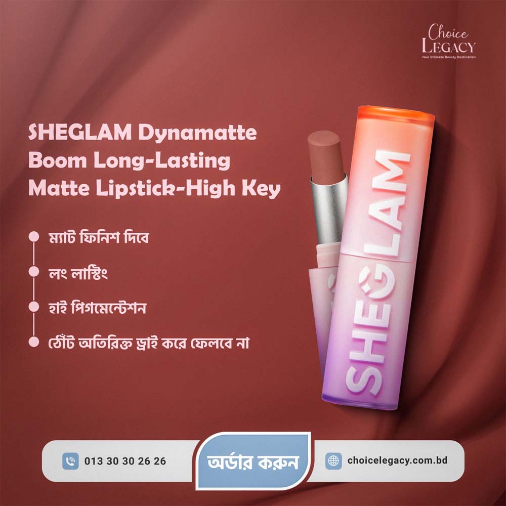 SHEGLAM Dynamatte Boom Long-Lasting Matte Lipstick (Multiple Shades)