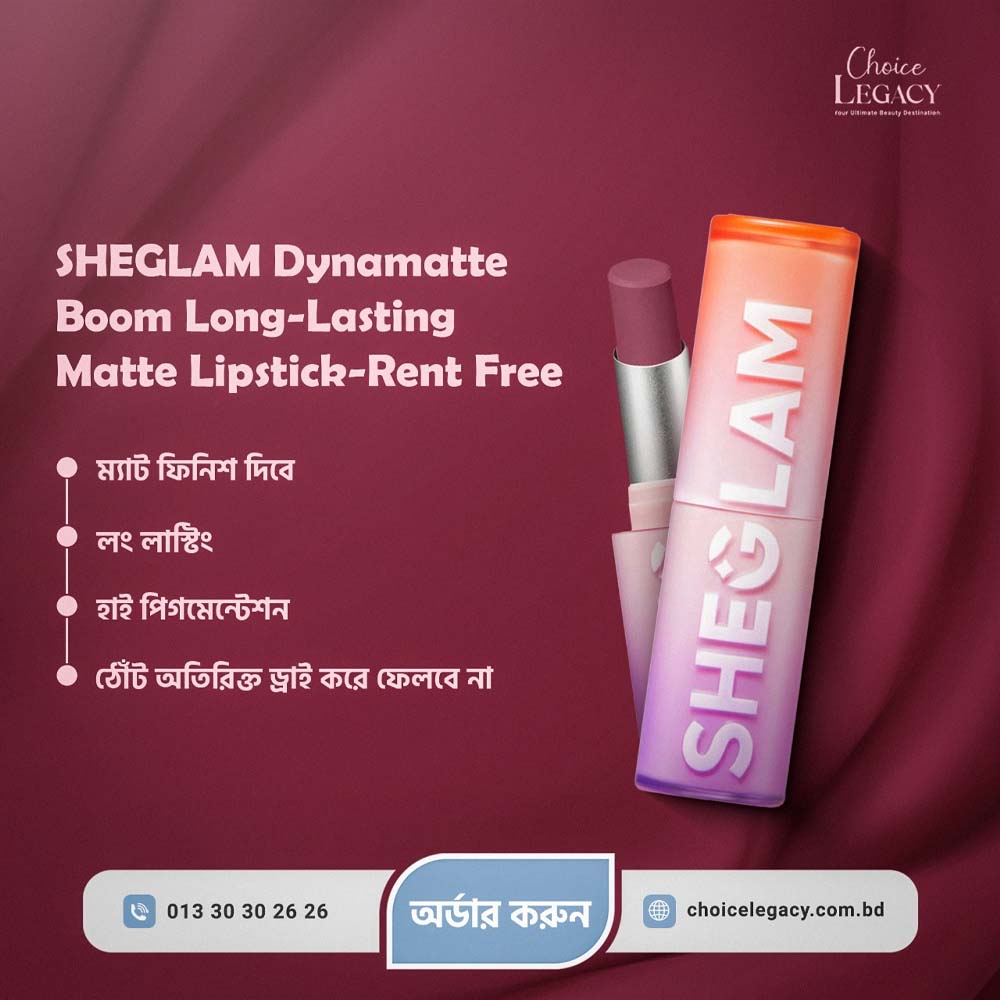 SHEGLAM Dynamatte Boom Long-Lasting Matte Lipstick (Multiple Shades)