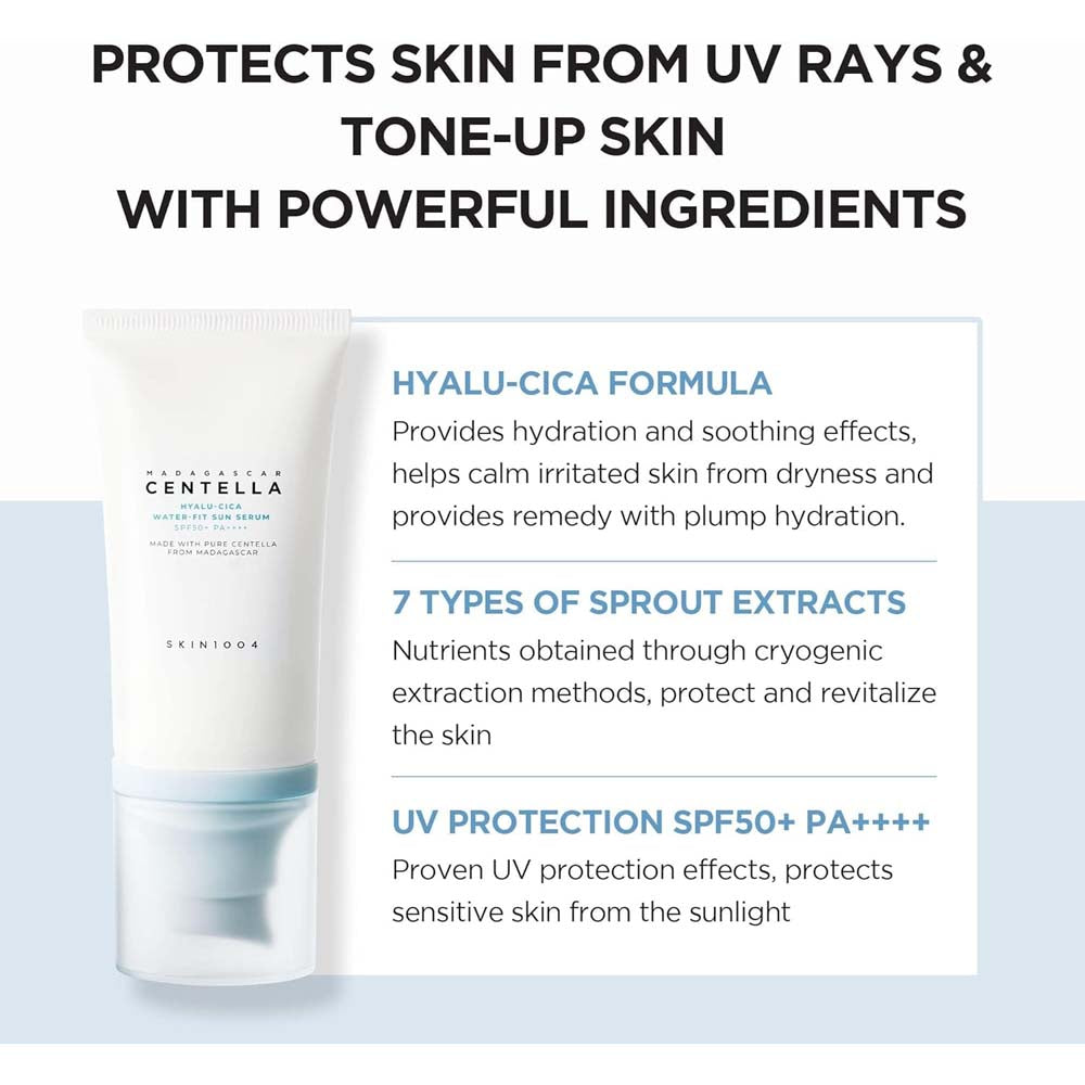 SKIN1004 Madagascar Centella Hyalu-Cica Water-Fit Sun Serum SPF50+ PA++++