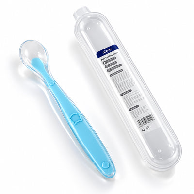 Aiwibi Baby Silicone Chewable Spoon (Blue)