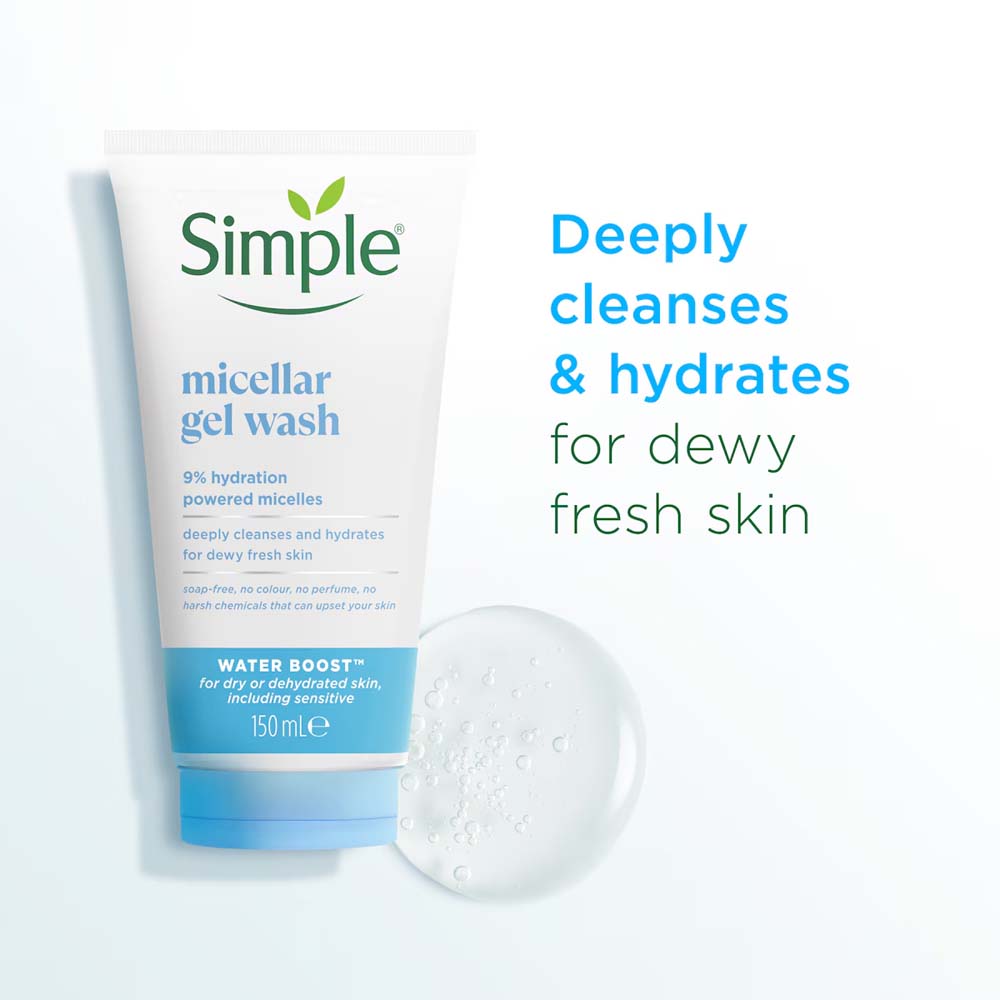 Simple Water Boost Micellar Facial Gel Wash
