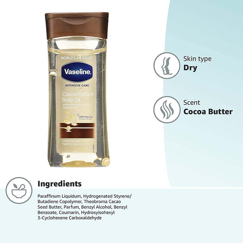 Vaseline Intensive Care Cocoa Radiant Body Gel Oil