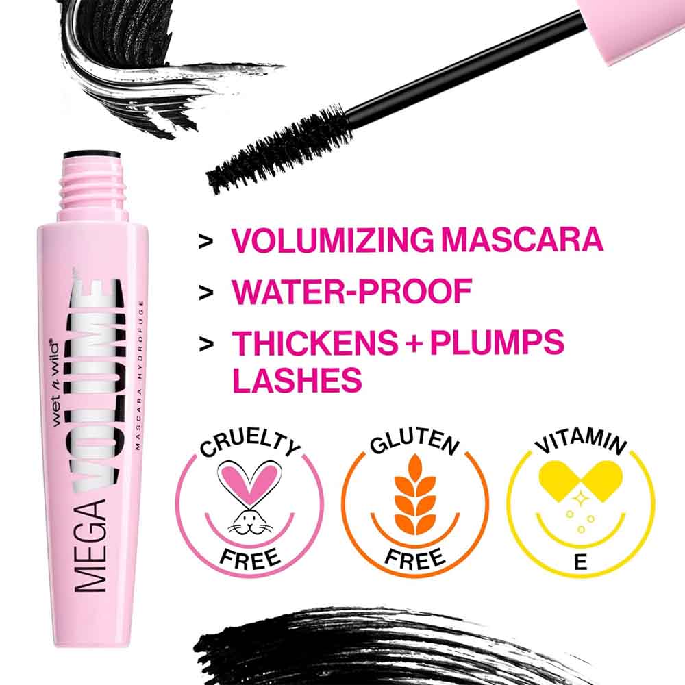 Wet N Wild Mega Volume Waterproof Mascara (Very Black)