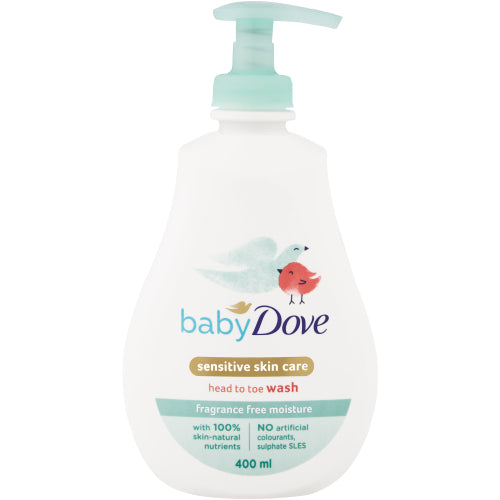Dove Baby Sensitive Skin Care With Fragrance Free Moisture Head to Toe Wash