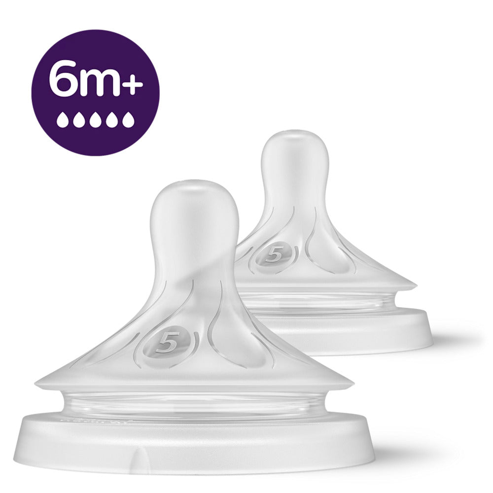 Philips Avent Natural Response Nipple (Flow 5), 6M+, 2pk