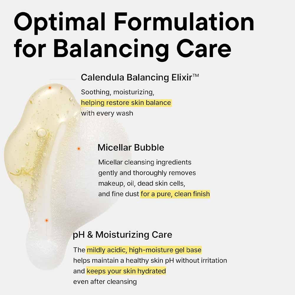 [iUNIK] Calendula Balancing Foam Gel Cleanser