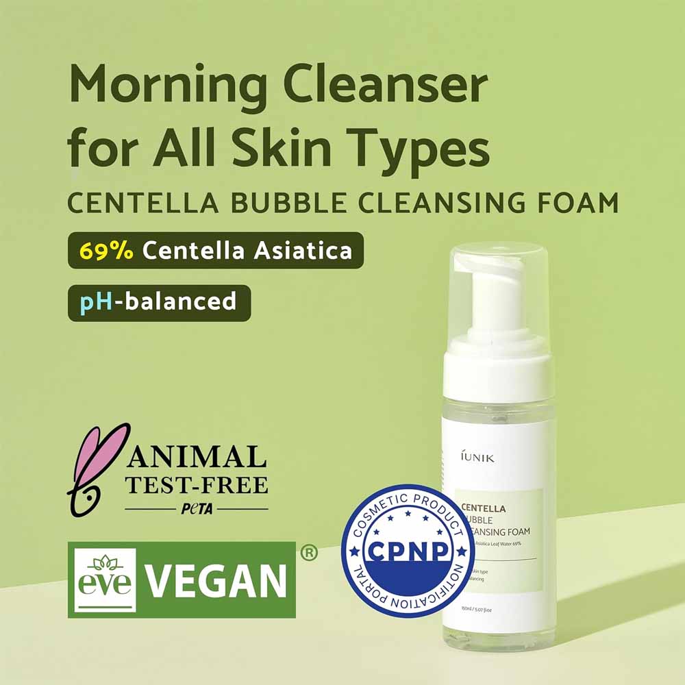 [iUNIK] Centella Bubble Cleansing Foam