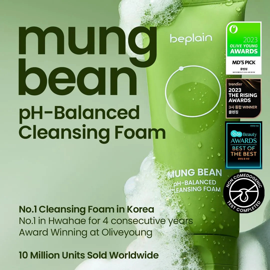 beplain - Mung Bean Ph-balanced Cleansing Foam