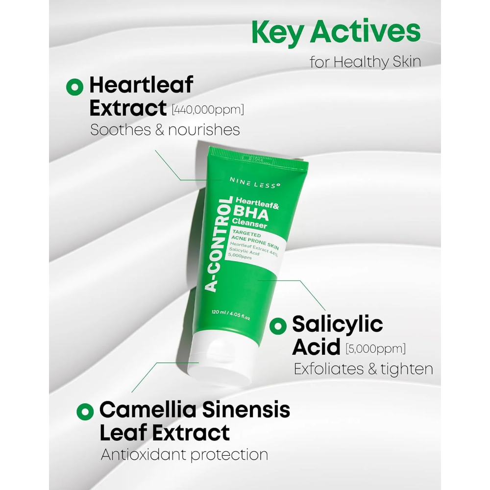 NINELESS - A-Control Heartleaf & BHA Cleanser