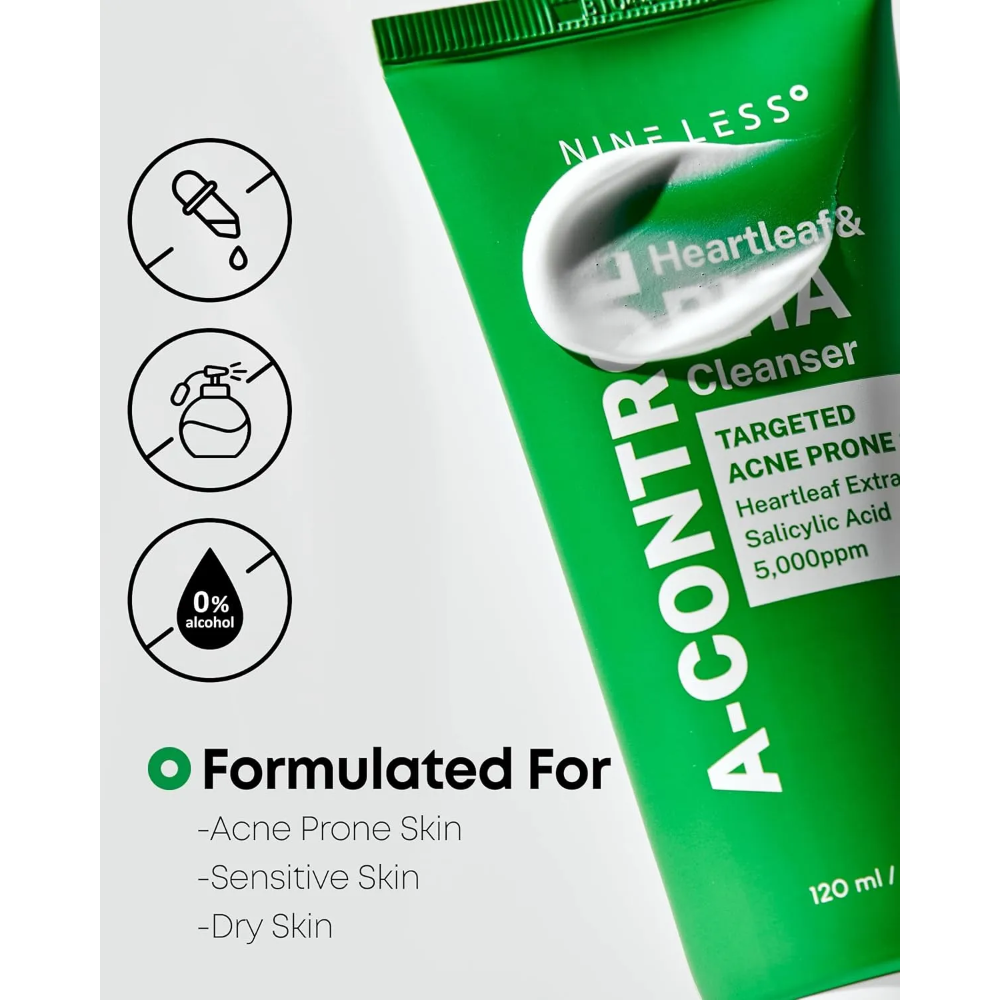 NINELESS - A-Control Heartleaf & BHA Cleanser