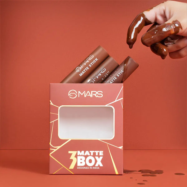 MARS Matte Box Set of 3 Lipsticks – 04 Browns
