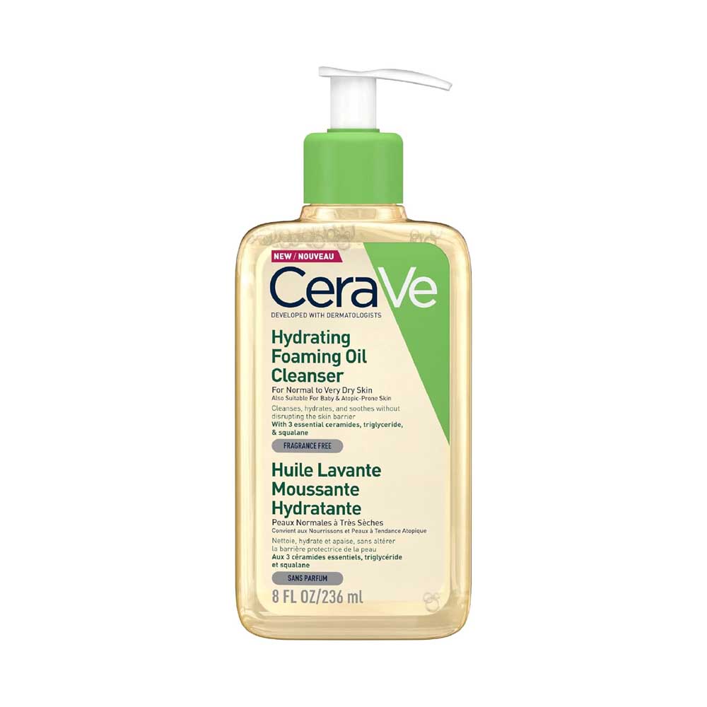 Cerave Hydrating Foaming Oil Cleanser For Normal To Very Dry (UK) 236ml ...